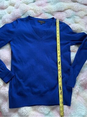 Banana Republic Merino Wool V-Neck Sweater Cobalt Royal Blue M